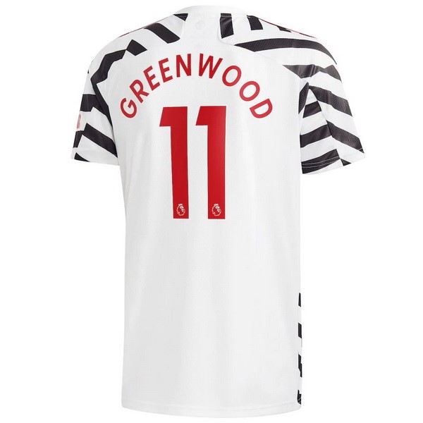 Camiseta Manchester United NO.11 Greenwood Replica Tercera Ropa 2020/21 Blanco